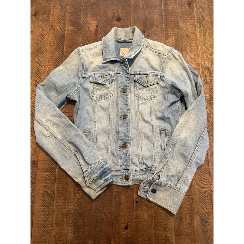 Abercrombie & Fitch Vtg Women's Embroidered Button Up Denim Jacket Size Small
